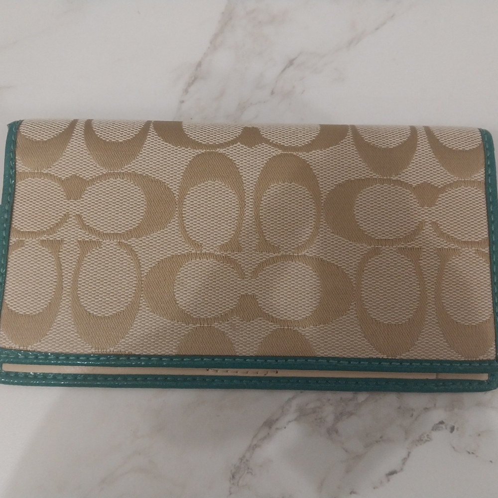 Coach checkbook cover